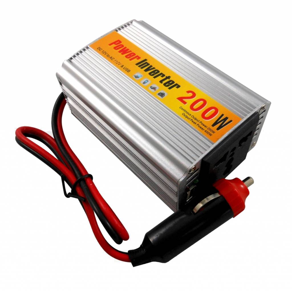 Geeek Auto Power Inverter Omvormer Dc 12V Naar Ac 220V 50Hz 200W geeek kopen in de aanbieding