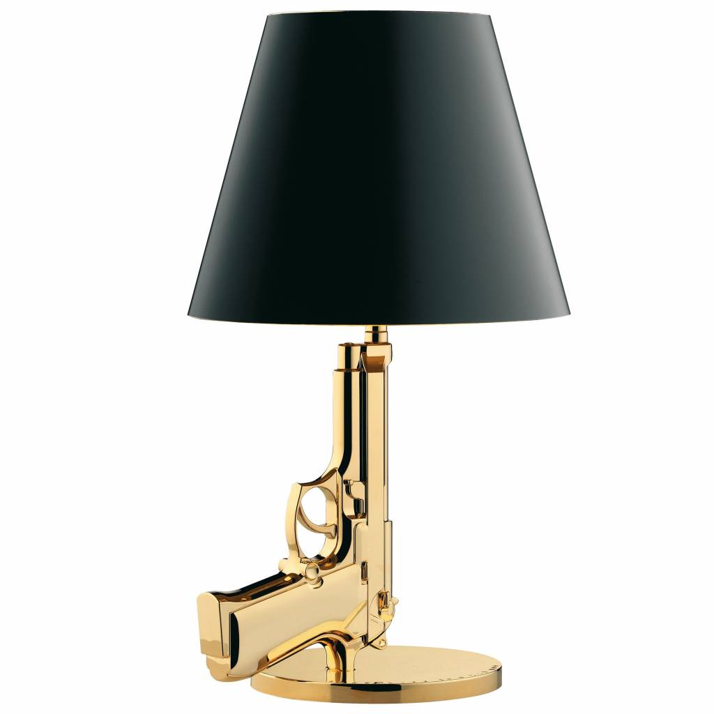 Geeek Tafellamp Beretta 9Mm Gun Lamp Goud geeek kopen in de aanbieding