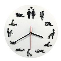 Wandklok met Sexstandjes Sex Position Clock