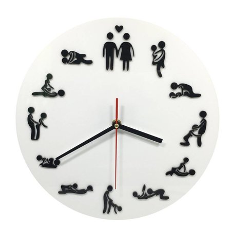 Geeek Wall Clock with Sex Stations Sex Position Clock