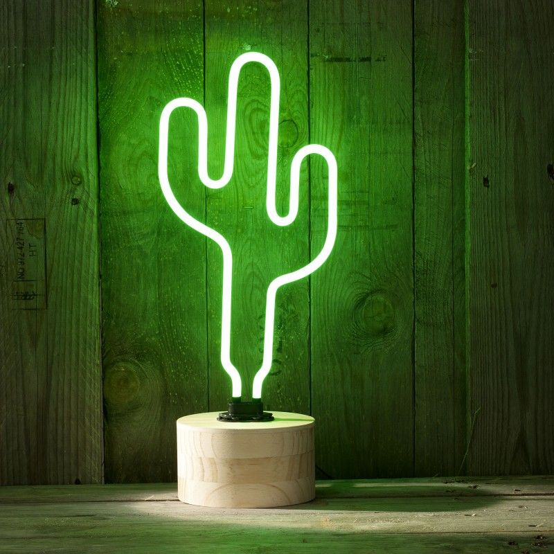 Neon Cactus Lamp Neonverlichting Groen Neon Cactus Lamp Neonverlichting Groen