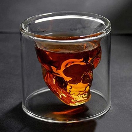 Geeek Verurteilter Designer Skull Skull Shot Glas Schnapsglas - 2 Stück