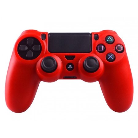 Geeek Silikonschutzhülle für PS4 Kontroller Cover Skin – Rot
