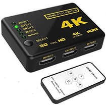 HDMI Switch 5 Poorts met Afstandsbediening Ultra HD 4K 3D