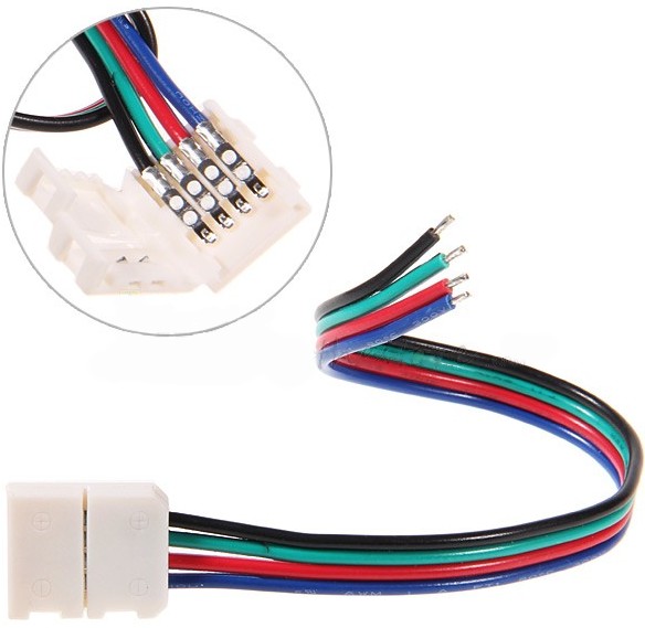 Geeek Led Strip Connector Kabel Rgb Kleur 5 Stuks geeek kopen in de aanbieding