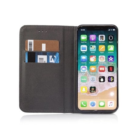 Geeek Smart Prestige Wallet Case voor iPhone X / XS Zwart