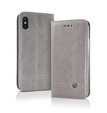 Geeek Smart Prestige Wallet Case voor iPhone X / XS Grijs