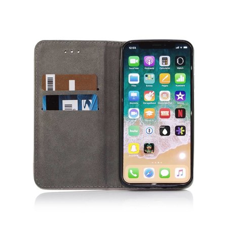 Geeek Smart Prestige Wallet Case voor iPhone X / XS Grijs