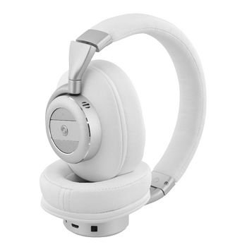 Headset Bluetooth - ANC (Active Noise Cancelling) Over-Ear Ingebouwde Microfoon 1.20 m Wit/Zilver He
