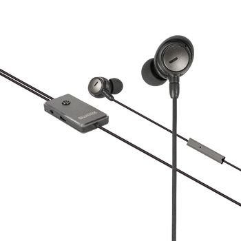 Sweex Headset ANC (Active Noise Cancelling) In-Ear 3.5 mm Bedraad Ingebouwde Microfoon 1.2 m Antraciet/Zwart