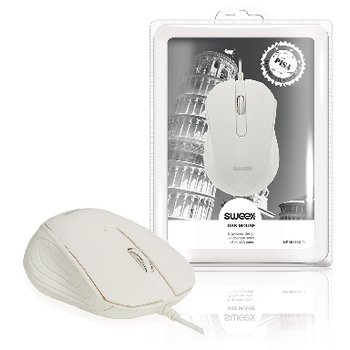 Sweex Bedrade Muis Bureaumodel 3 Knoppen Wit