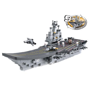 Sluban Bouwstenen Aircraft Carrier Serie Vliegdekschip 9-in-1