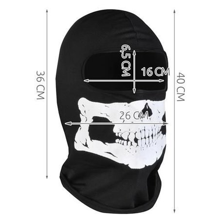 Geeek Balaclava Ski Hut Skull - Hut mit Totenkopf Druck