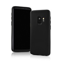 Mattschwarz Silikon TPU Case Samsung Galaxy S9 Plus