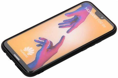 Siliconen TPU Hoesje voor Huawei P20 Lite Mat Zwart