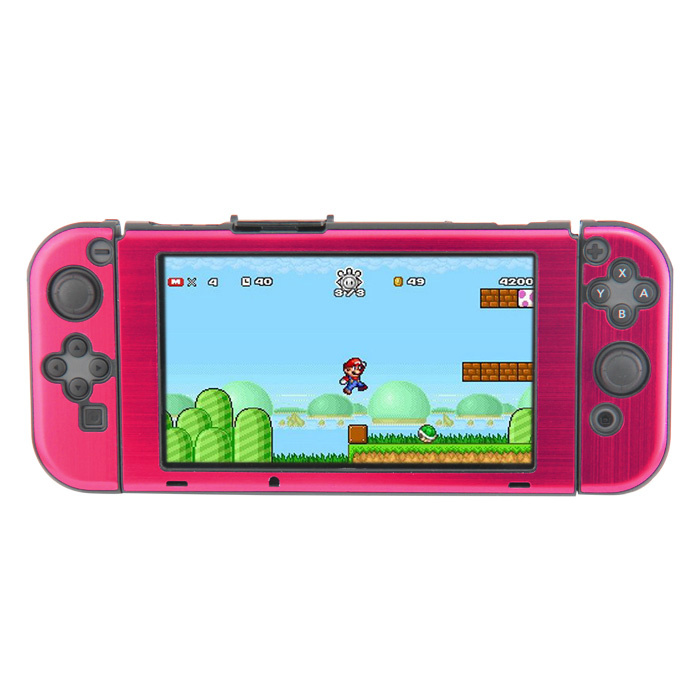 Aluminium Case Cover voor Switch Console en Joy Cons Roze