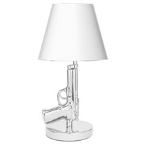 Tafellamp Beretta 9mm Gun Lamp Zilver