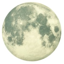 Wandaufkleber Glow In The Dark Moon 20 cm