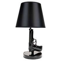 9mm Pistole Tischlampe Licht schwarz