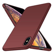 Rückseite Hülle Abdeckung iPhone Xs Max Hülle Burgundy Rot