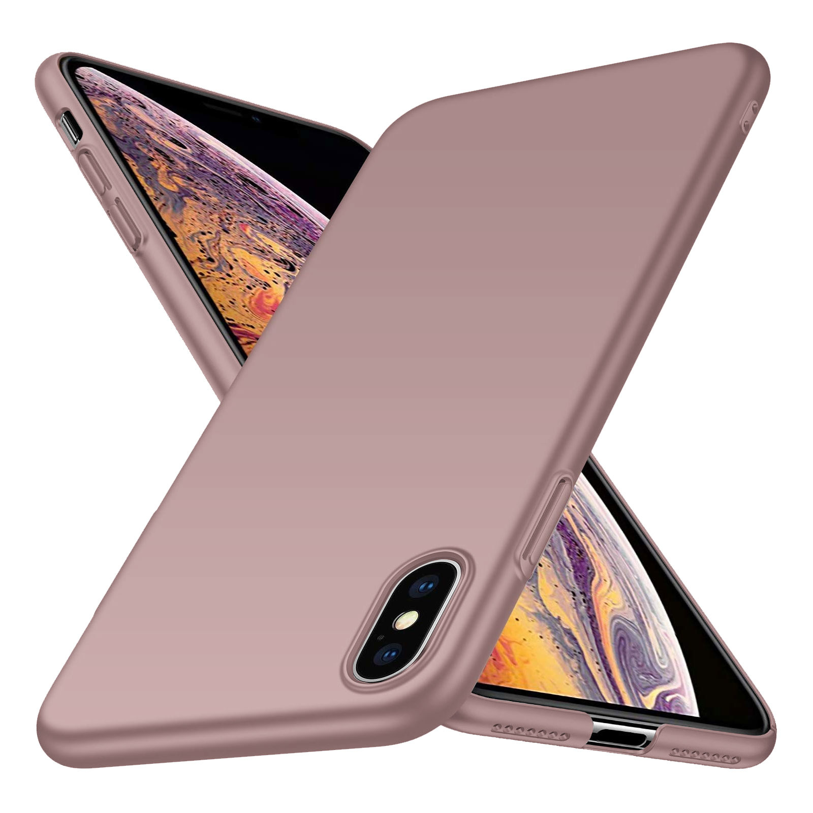 Teleurgesteld Vermindering overdracht Back Case Cover iPhone Xs Max Hoesje Pink Powder - Geeektech.com