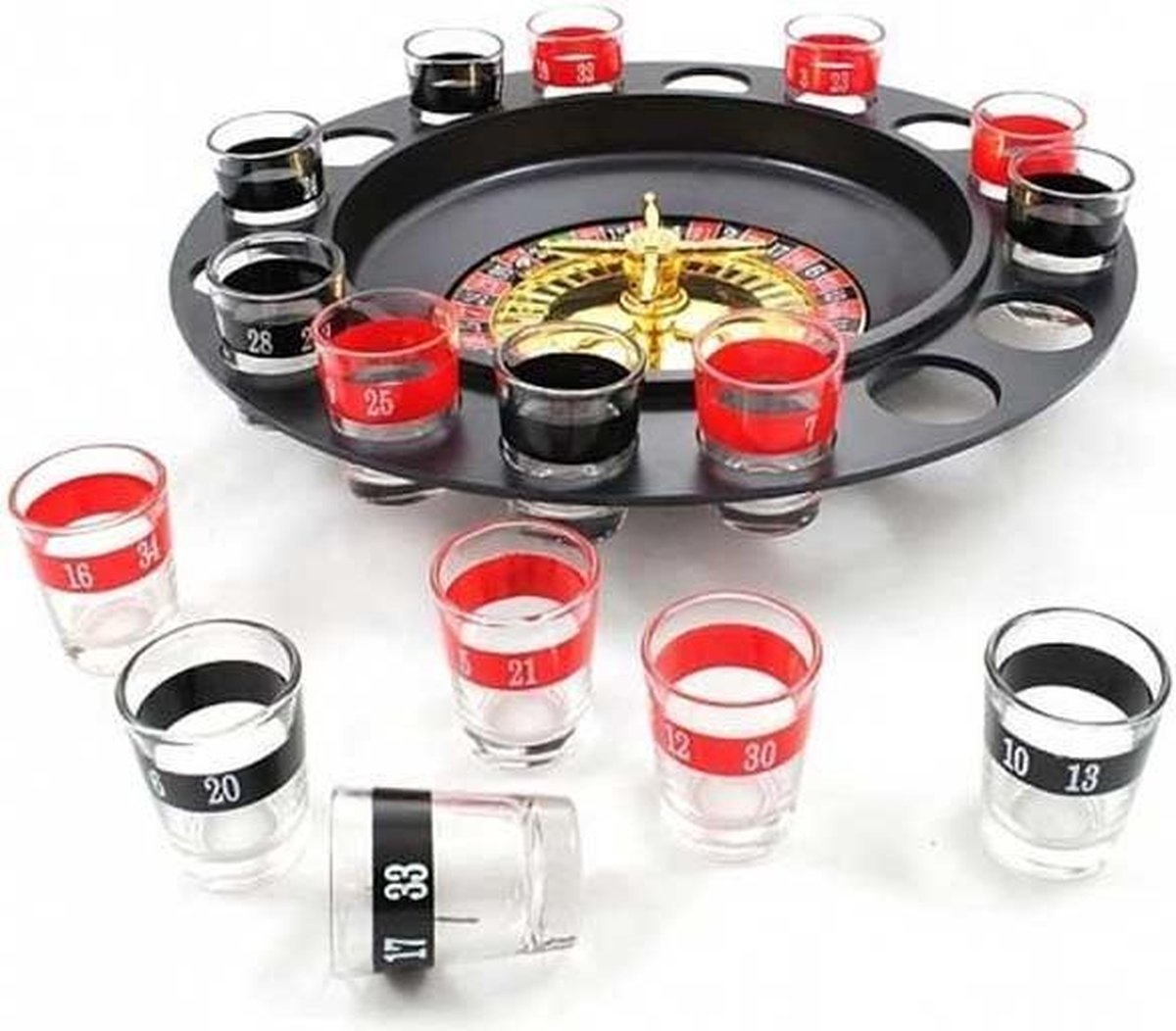 Party Drink Roulette with 16 Glasses - Drinking Game 