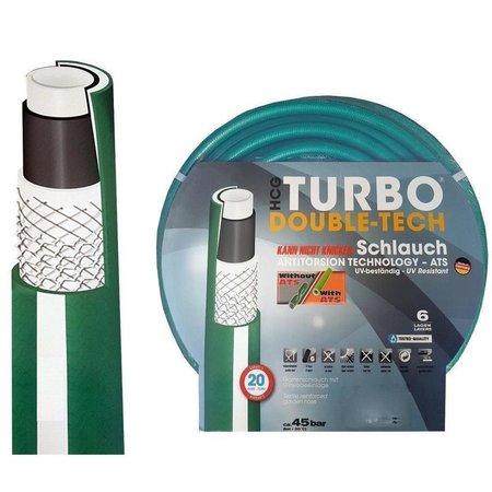 GARDITECH Turbo-Double-Tech® Garden Hose / Water Hose Ø 3/4” / 19mm - 6 layers - Anti Torsion System