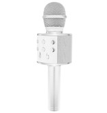 Drahtloses Karaoke-Mikrofon Drahtlos mit Bluetooth-Lautsprecher Silber