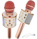 Draadloze Karaoke Microfoon Draadloos met Speaker Bluetooth Rosé Goud