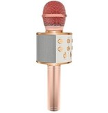 Draadloze Karaoke Microfoon Draadloos met Speaker Bluetooth Rosé Goud