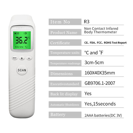 Digital Non Contact Infrared Laser Clinical Thermometer Forehead