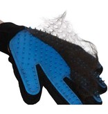 Mantelpflegehandschuh Katze und Hund - schwarz und blau - Rechtshänder