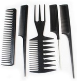 Professional comb set 10-piece in case - Barber's combs set