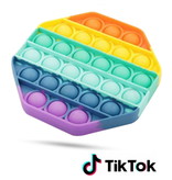 Pop it Fidget Toy- Known from TikTok - Hexagon - Rainbow