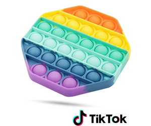 Pop it Fidget Toy Rainbow - Set with 4 variants - Known from TikTok 