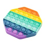 Pop it Fidget Toy Regenbogen - Bekannt aus TikTok - Hexagon - Rainbow