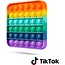 Pop it Fidget Toy- Known from TikTok - Square- Rainbow