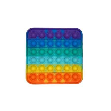 Pop it Fidget Toy- Known from TikTok - Square- Rainbow