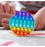 Pop it Fidget Toy- Known from TikTok - Round- Rainbow