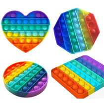 Pop it Fidget Toy Rainbow - Set with 4 variants - Known from TikTok