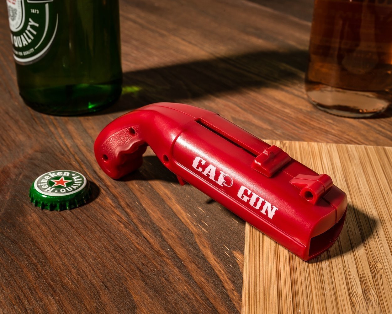 Cap Gun - Beer cap shooter - Bottle opener