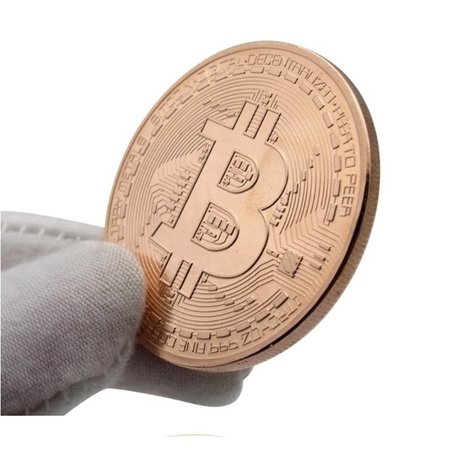 Geeek 'Echte' Bitcoin Munt -  ø 40mm - in plastic opbergcase