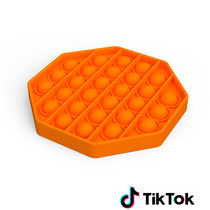 Pop it Fidget Toy- Known from TikTok - Hexagon - Orange