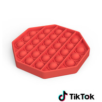 Pop it Fidget Toy - Bekannt von TikTok - Hexagon - Rot