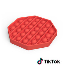 Pop it Fidget Toy- Known from TikTok - Hexagon - Red