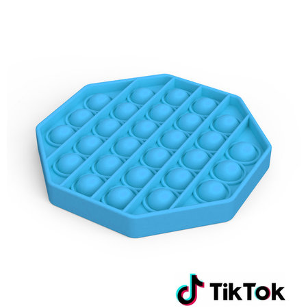 Pop it Fidget Toy- Bekend van TikTok - Hexagon - Blauw