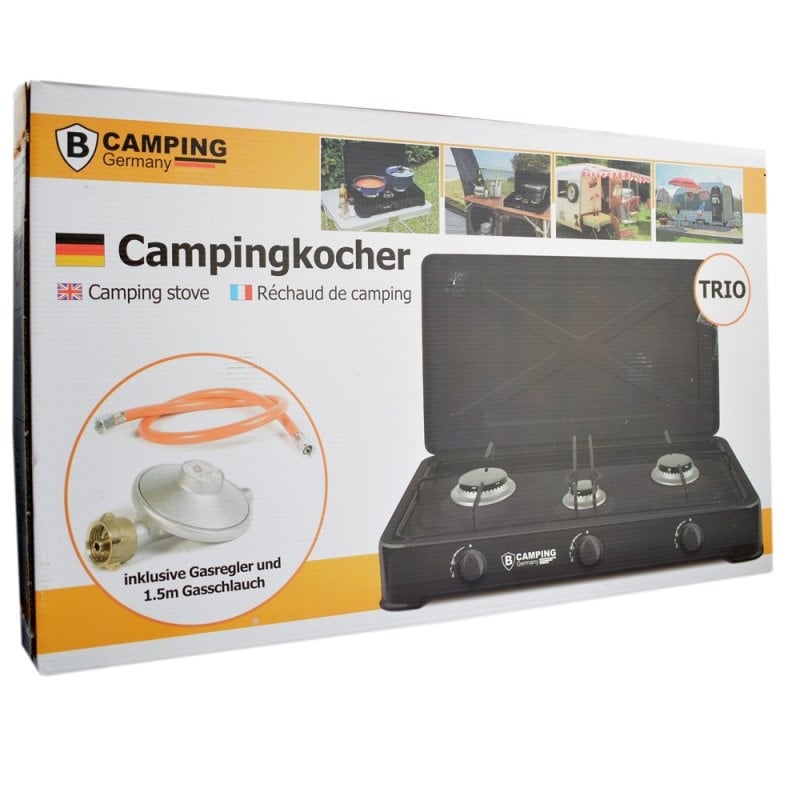 Camping Gas Kooktoestel Trio - Draagbaar Gasfornuis - 3-pits Kookstel -