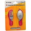 B-Camping 4-in-1 Collapsible Camping Cutlery - Fork / Spoon / Knife / Bottle Opener - Stainless Steel - Survival Cutlery