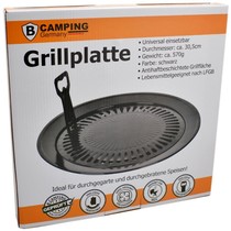 Universal Grill plate - Grill attachment Ø30.5 cm BBQ for Camping gas stove