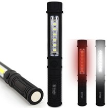 Flashlight - Work lamp 6 + 6 COB + 1 Watt LED with Clip and Magnet